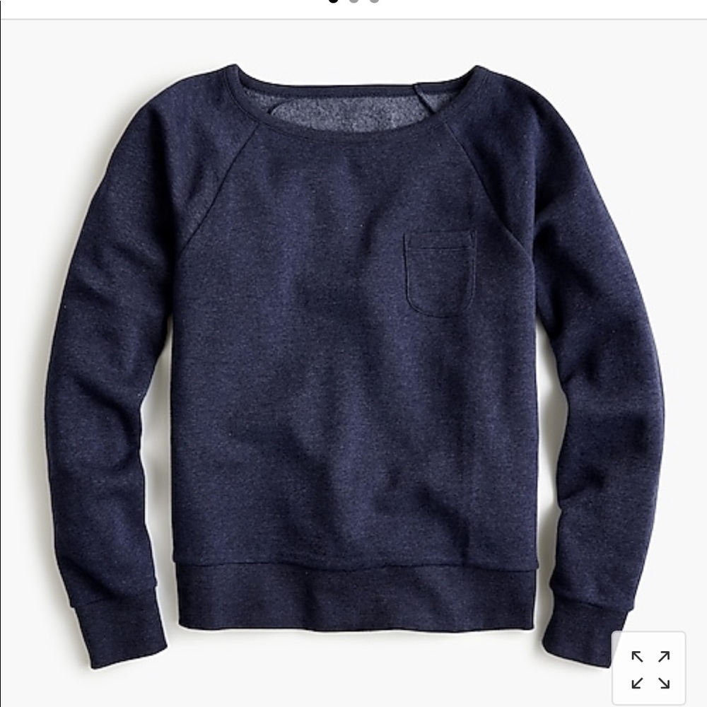 J. Crew Pocket Sweatshirt, NWT. Navy